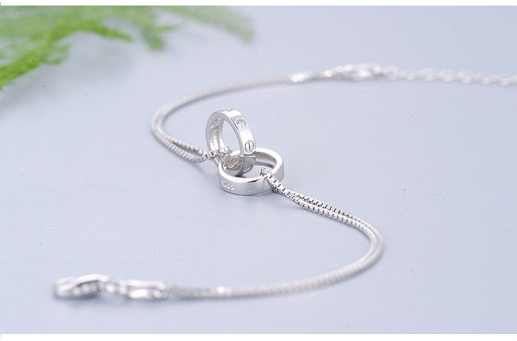 Light luxury double ring ring chain