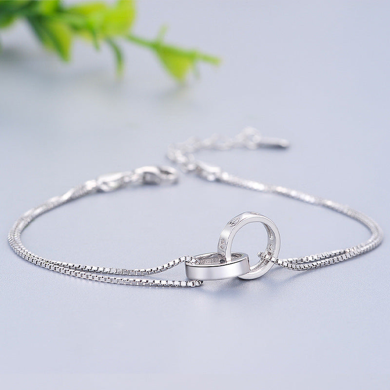 Light luxury double ring ring chain