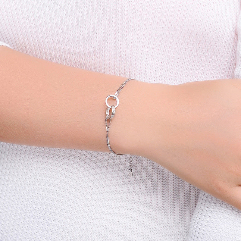 Light luxury double ring ring chain