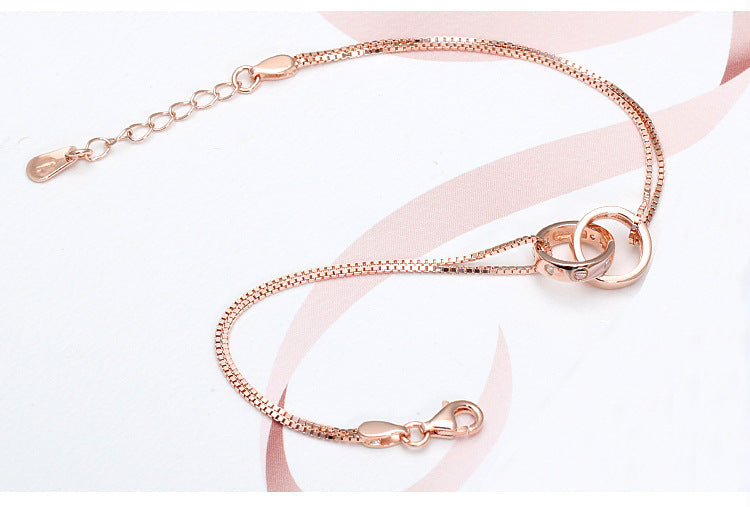 Light luxury double ring ring chain